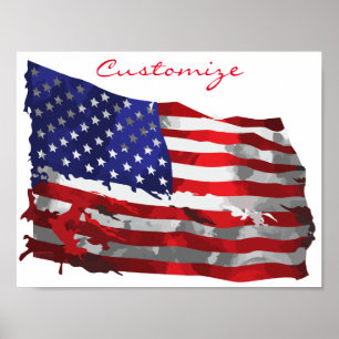 Poster Drapeau Américain Vintage Thunder_Cove
