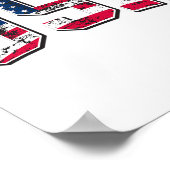 Poster Drapeau américain vintage Usa  (Coin)