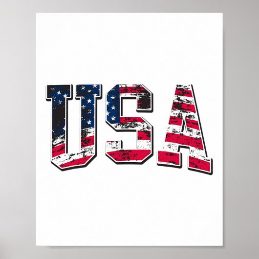 Poster Drapeau américain vintage Usa  (Devant)