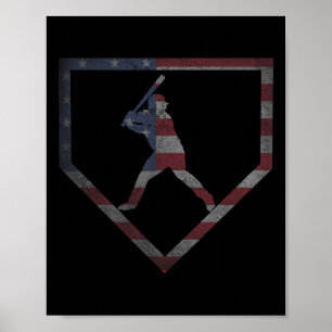 Poster Drapeau américain vintage Vente États-Unis