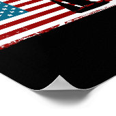 Poster Drapeau américain Voile Cadeau de bateau mignon  (Coin)