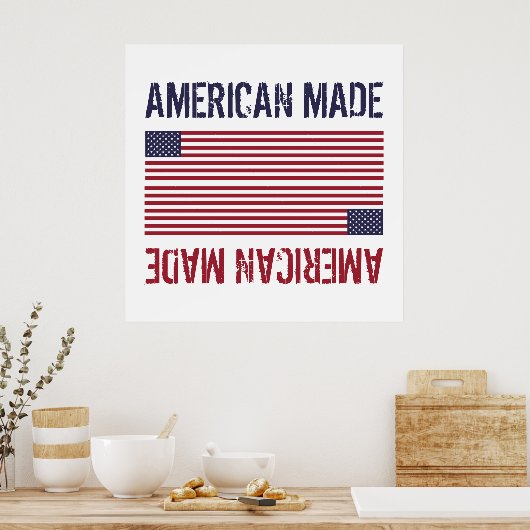 Poster Drapeau American Made, États-Unis (Cuisine)