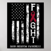 Poster Drapeau Aneurysm Warrior Us (Devant)