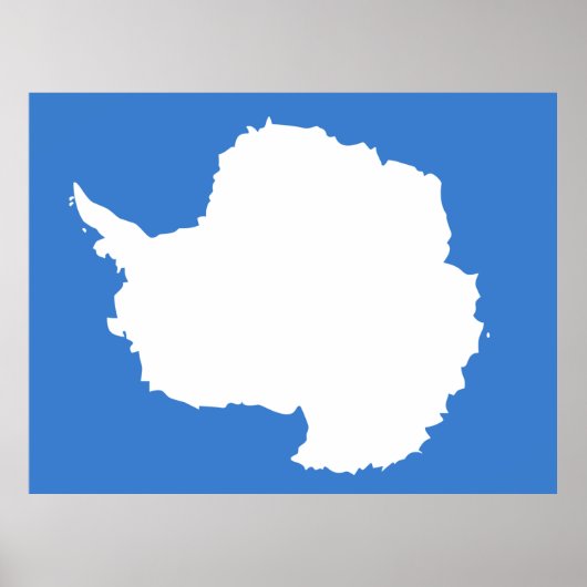 Poster Drapeau Antarctique (Devant)