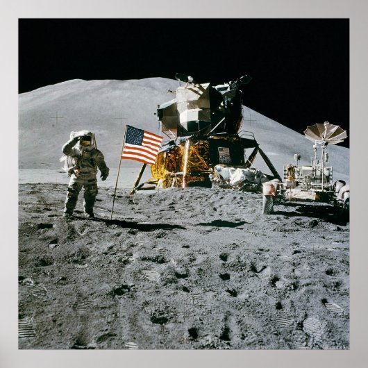 Poster Drapeau Apollo 15 LM Irwin (Devant)