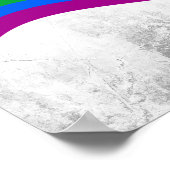 Poster Drapeau arc-en-ciel de Philly Pride (Coin)