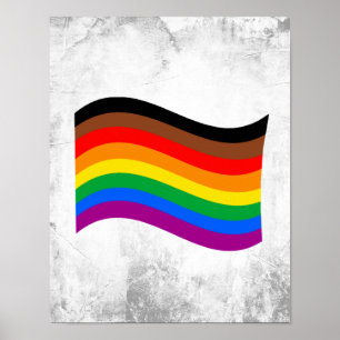 Poster Drapeau arc-en-ciel de Philly Pride