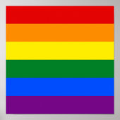 Poster Drapeau arc-en-ciel gay pride LGBTQ Soutien Loin L (Devant)