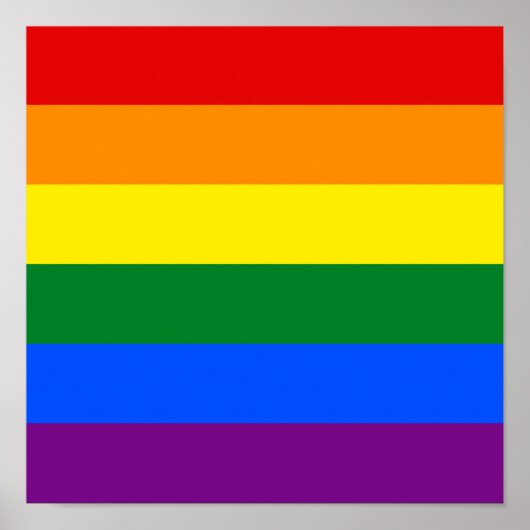 Poster Drapeau arc-en-ciel gay pride LGBTQ Soutien Loin L (Devant)