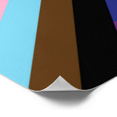 Poster Drapeau arc-en-ciel gay pride progressiste LGBTQIA (Coin)