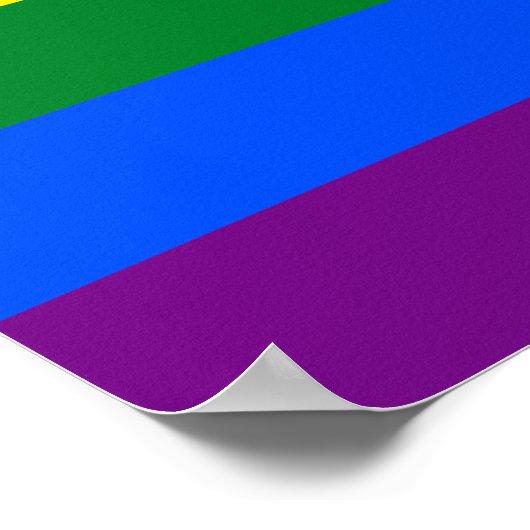 Poster Drapeau arc-en-ciel LGBT (Coin)