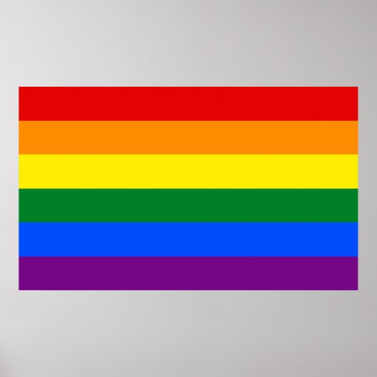 Poster Drapeau arc-en-ciel LGBT (Devant)