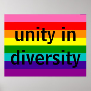 Poster Drapeau arc-en-ciel LGBT Original 8 Motif rayé