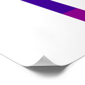 Poster Drapeau arc-en-ciel LGBT Original 8 Stripes Pride  (Coin)