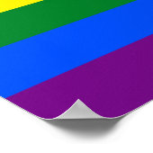Poster Drapeau arc-en-ciel pour les Gay pride LGBT du Mex (Coin)