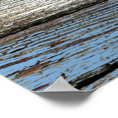 Poster Drapeau argentin avec effet de grain de bois brut (Coin)