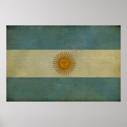 Poster Drapeau argentin d'âge vintage (Devant)