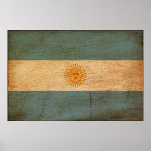 Poster Drapeau Argentine (Devant)