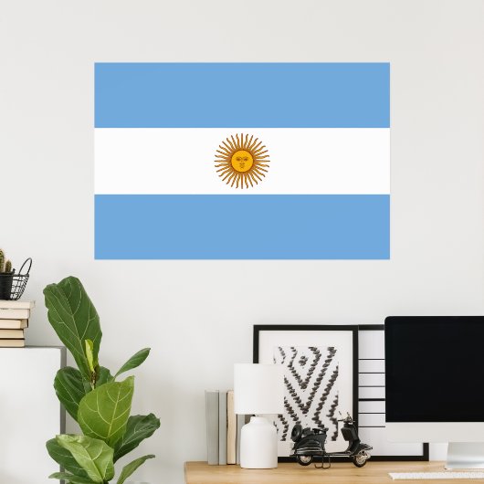 Poster Drapeau Argentine (Bureau à domicile)
