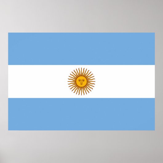 Poster Drapeau Argentine (Devant)