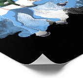 Poster Drapeau Argentine équitation (Coin)