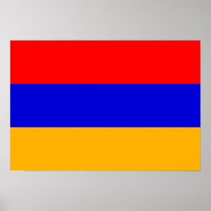 Poster Drapeau arménien ; arménien