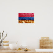 Poster Drapeau arménien au mur (Cuisine)