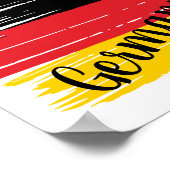 Poster Drapeau artistique Bruxelles Allemagne (Coin)