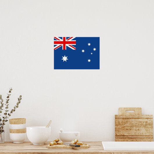 Poster Drapeau Australie (Cuisine)