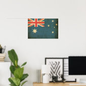 Poster Drapeau Australie vintage (Bureau à domicile)
