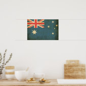 Poster Drapeau Australie vintage (Cuisine)