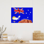 Poster Drapeau australien (Cuisine)