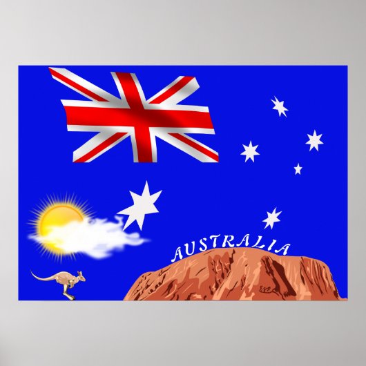 Poster Drapeau australien (Devant)