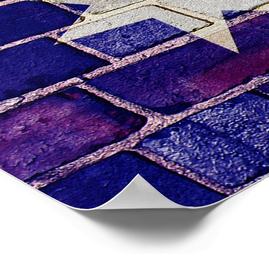 Poster Drapeau australien sur un mur de briques (Coin)