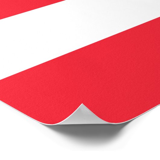 Poster Drapeau Autriche (Coin)
