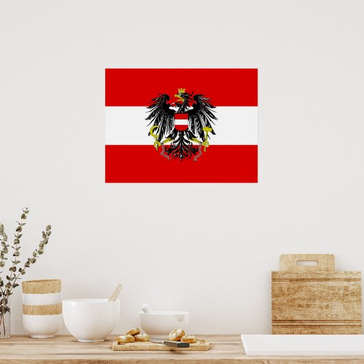 Poster Drapeau autrichien (Cuisine)