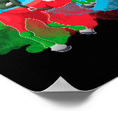 Poster Drapeau Azerbaïdjan (Coin)