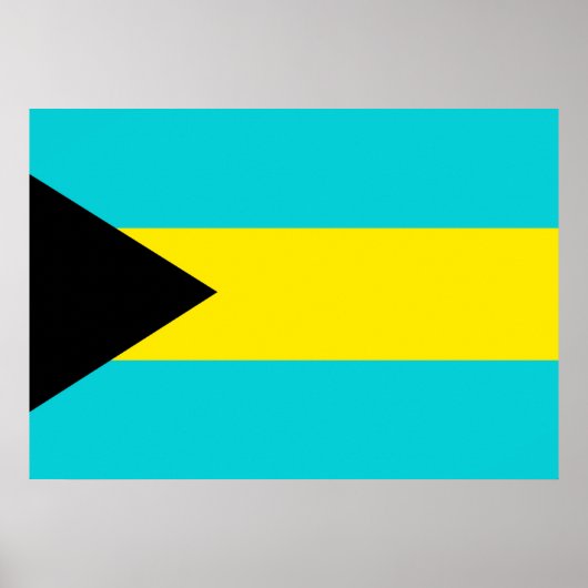 Poster Drapeau Bahamas (Devant)