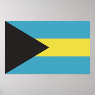 Poster Drapeau Bahamas