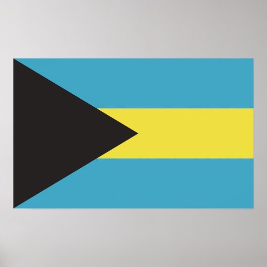 Poster Drapeau Bahamas (Devant)