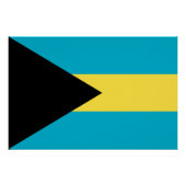Poster Drapeau bahaméen (Devant)