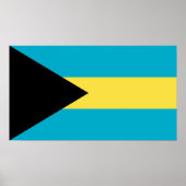 Poster Drapeau bahaméen (Devant)