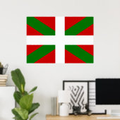 Poster Drapeau basque (Bureau à domicile)