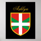 Poster Drapeau basque (Devant)