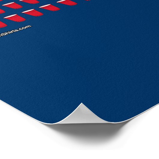 Poster Drapeau Beer Pong (Coin)