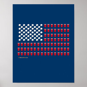 Poster Drapeau Beer Pong