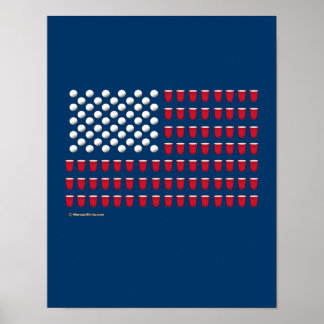 Poster Drapeau Beer Pong