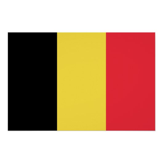 Poster Drapeau Belge Patriotique (Devant)
