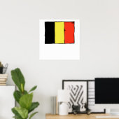 Poster Drapeau Belgique (Bureau à domicile)