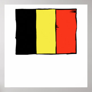 Poster Drapeau Belgique